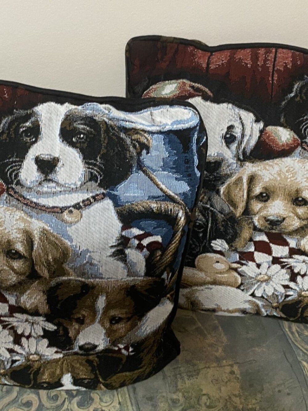 Puppies Accent Pillows – Set of 2 - Picture 5 of 9